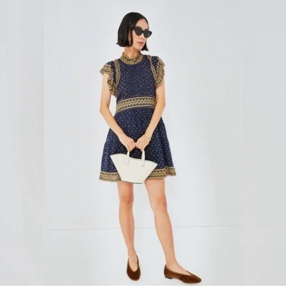 Beautiful Dress in Navy and Gold—get ready for compliments! - Picture 2 of 15